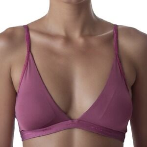 Calvin Klein Women Lightly Lined Triangle Bra Plum XL Loungewear Classic NWT
